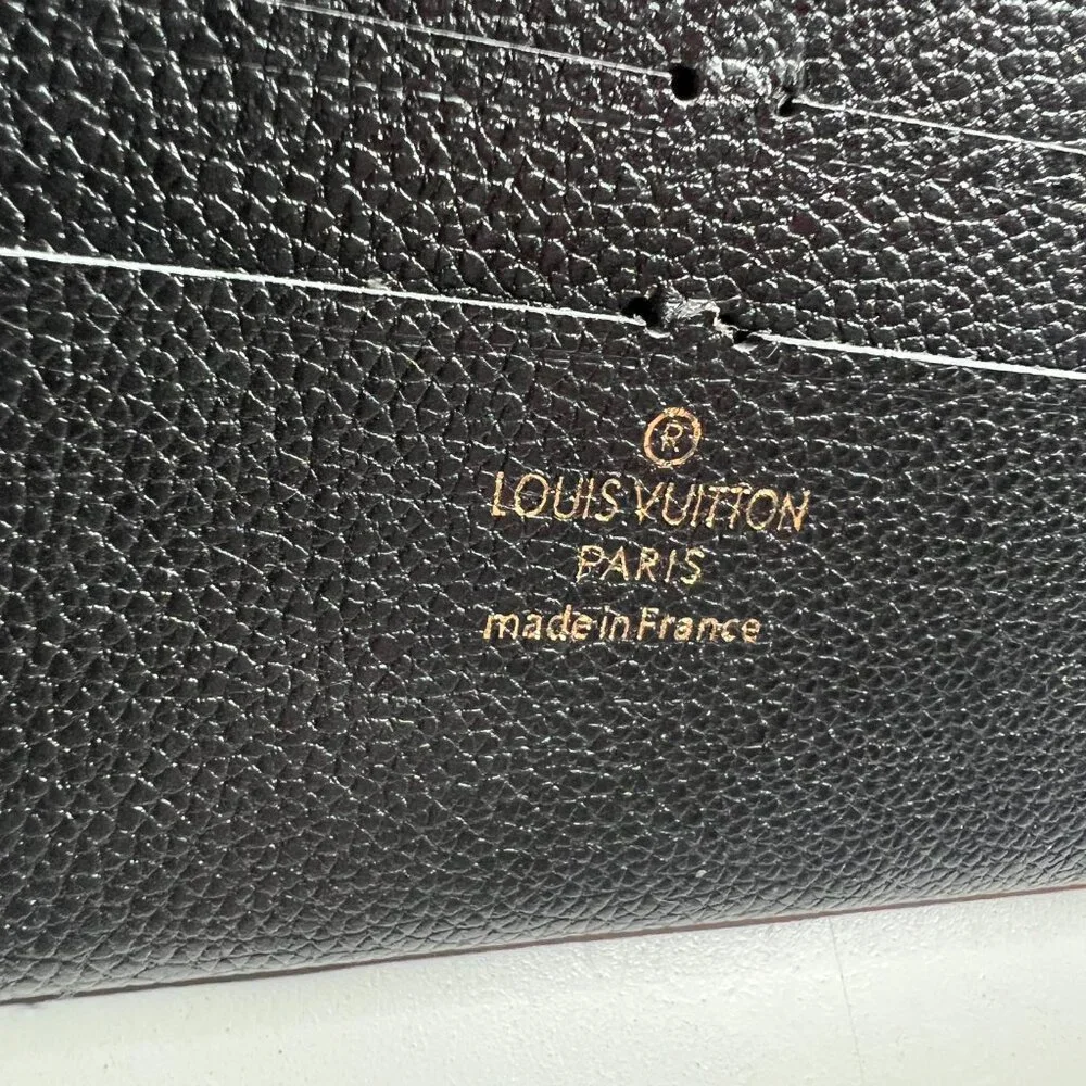 Louis Vuitton Black Empreinte Card Holder Used‎ AS-IS Damaged Made in France
